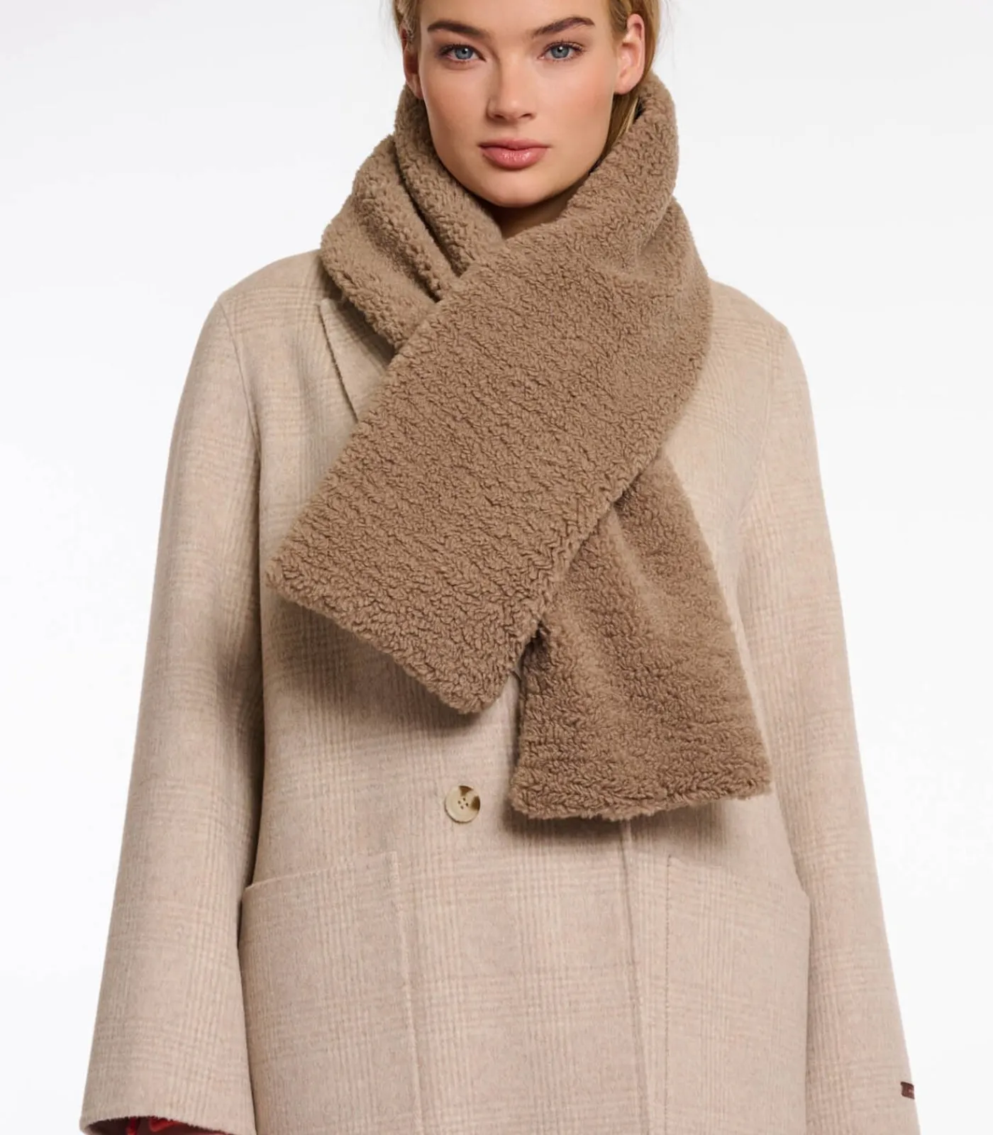 Outlet Teddy sjaal Toffee OS DAMES Sjaals