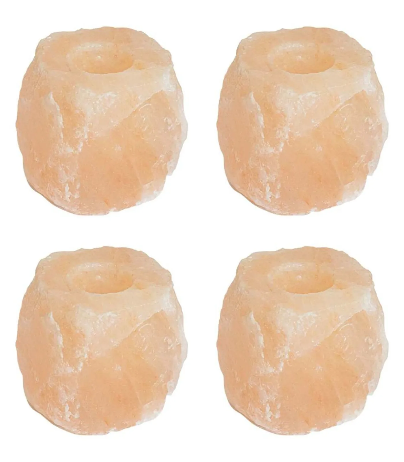 Outlet Teelicht houders 4 pcs Roze Steen Kaarsen & Kaarshouders