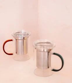 Theebeker 43cl met filter en deksel amber Liv Tafelgerei