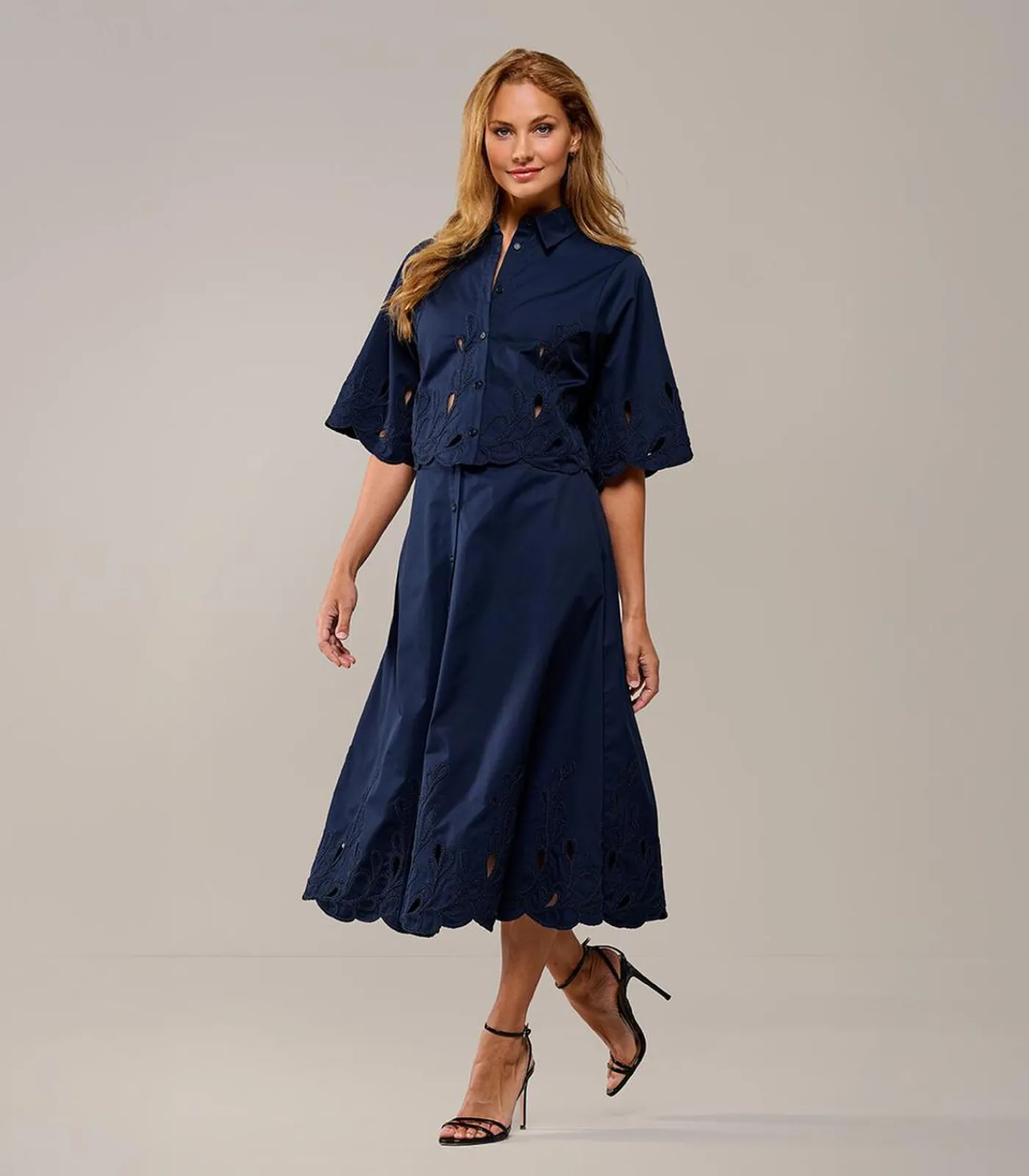 Discount Therry Rok Navy DAMES Rokken