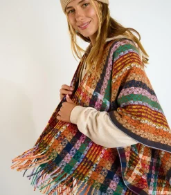 Clearance THURZA BIGBEAR Multicolour Poncho DAMES Truien & Cardigans