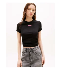 Hot Tjw Slim Script Label Ss Tee Ext DAMES T-Shirts & Tops