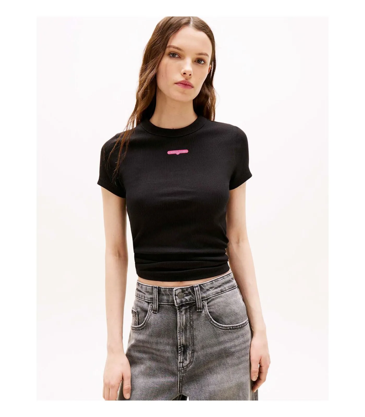 Hot Tjw Slim Script Label Ss Tee Ext DAMES T-Shirts & Tops