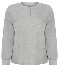 DAMES Hunkemöller Top van wafelstof Henley