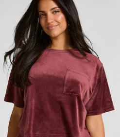 Outlet Top Velours Pocket DAMES Nachtmode