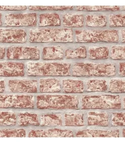 Online Topchic Behang bakstenen rood en grijs Decoratie
