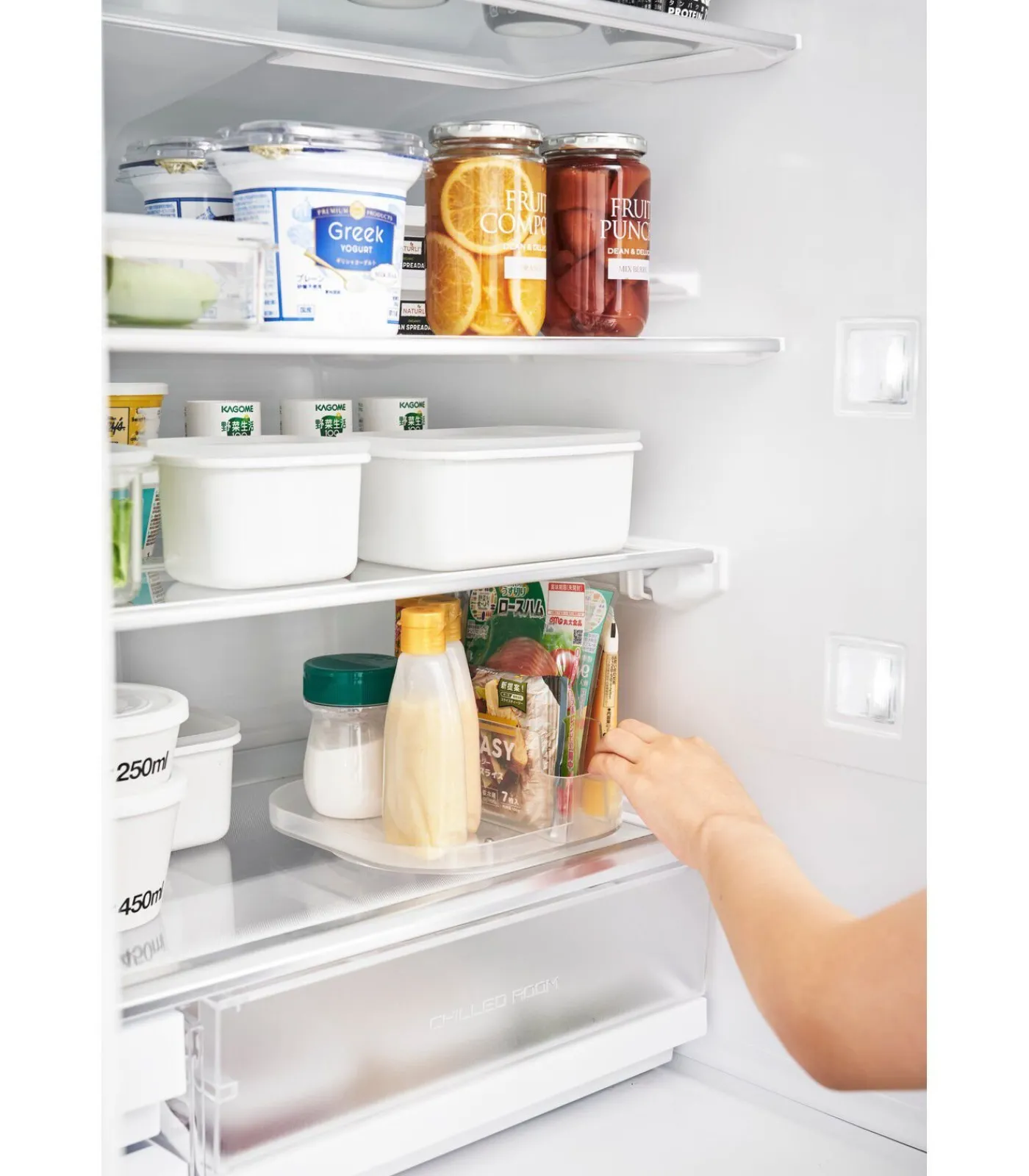 Hot Tower Opbergbakje draaibaar met compartimenten smal - Wit Organiseren