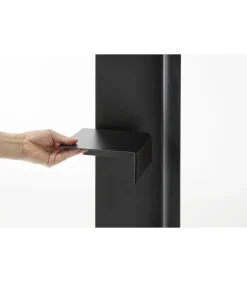 YAMAZAKI Tower Toiletrolhouder op wielen smal - Zwart