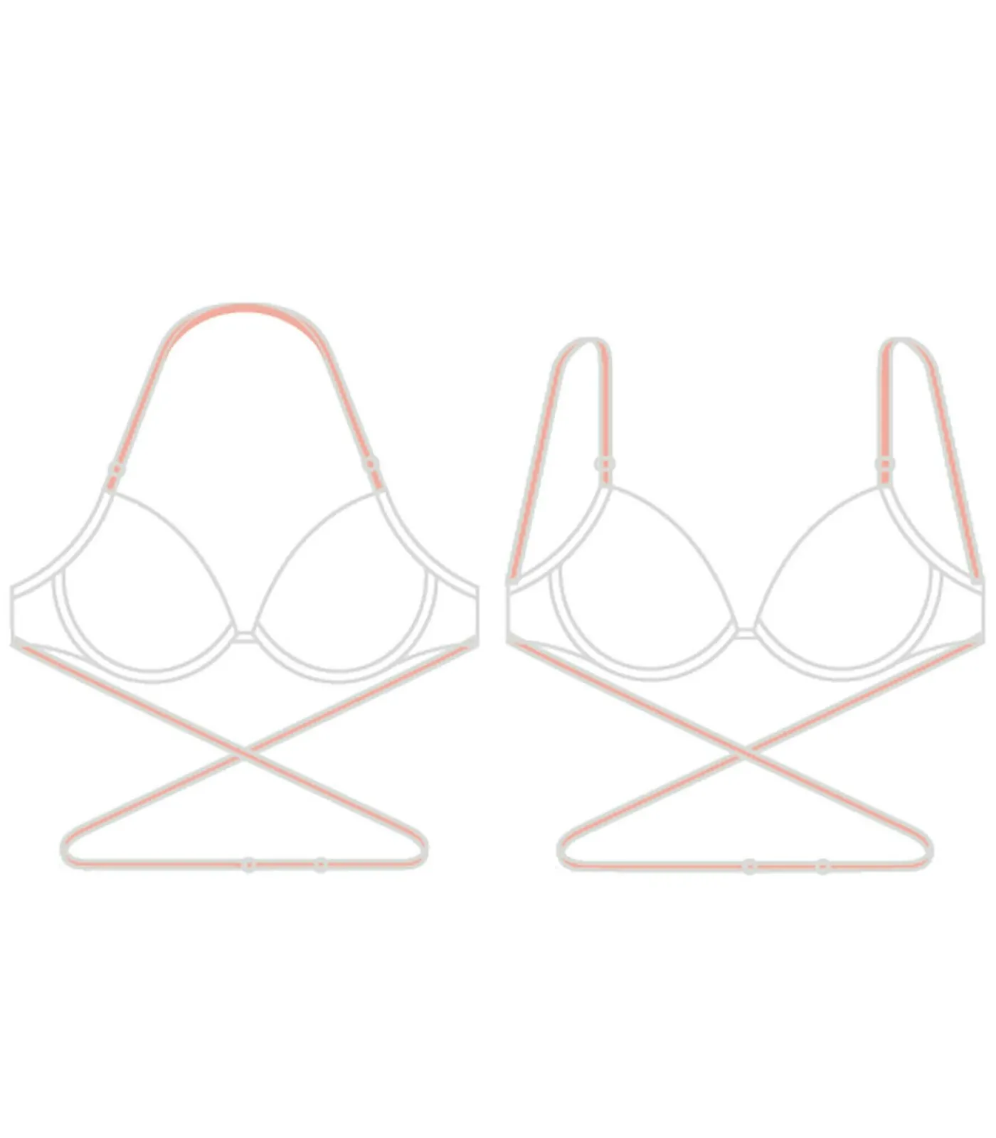 DAMES SELMARK Transparante bandjes met meerdere standen