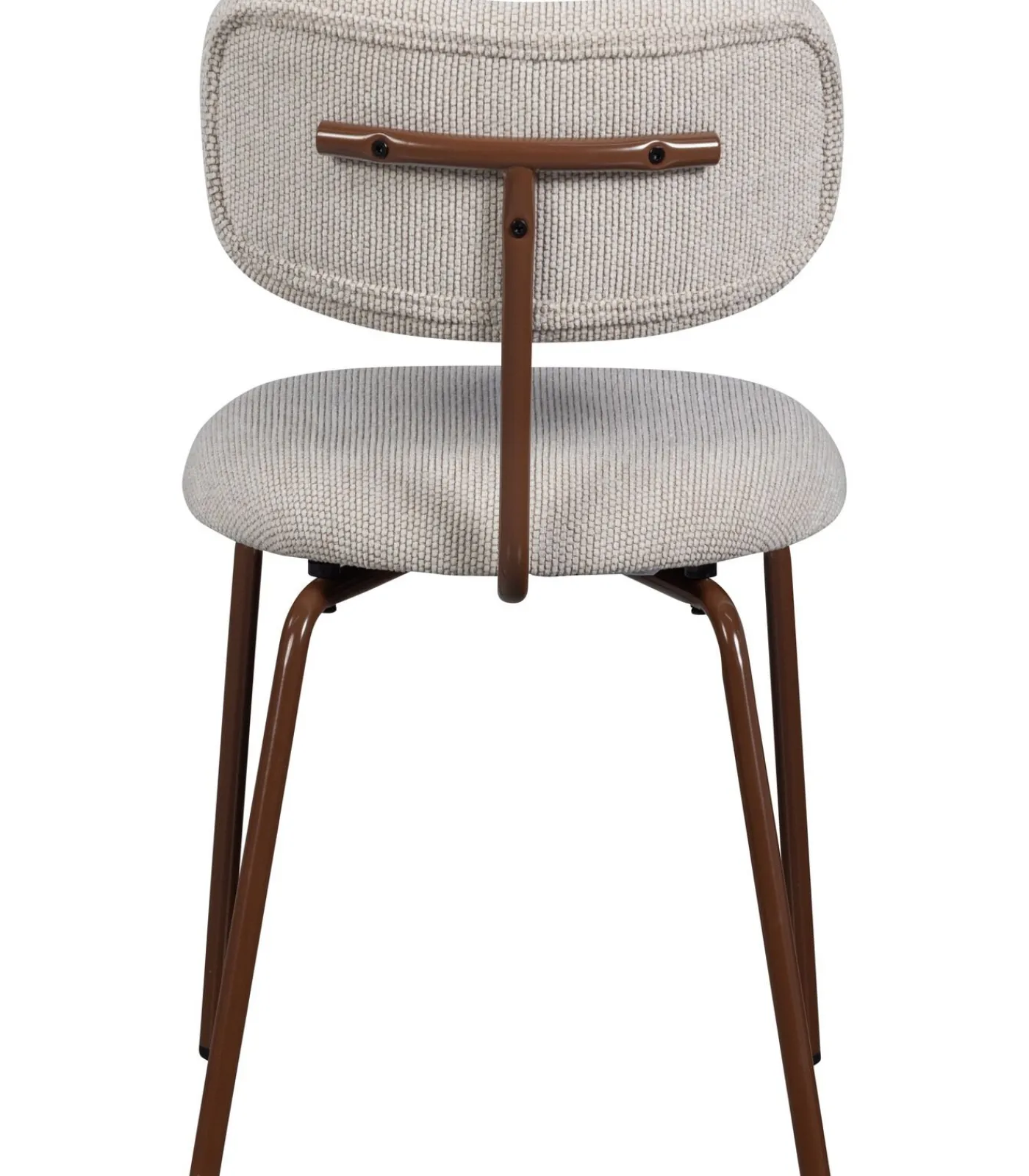 WOOOD Travis Eetkamerstoelen - Polyester - Off White - Set van 6