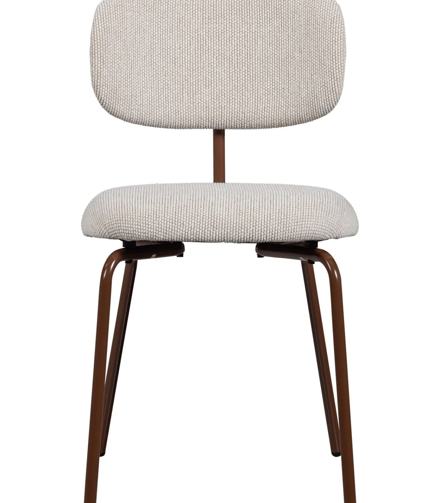 WOOOD Travis Eetkamerstoelen - Polyester - Off White - Set van 6