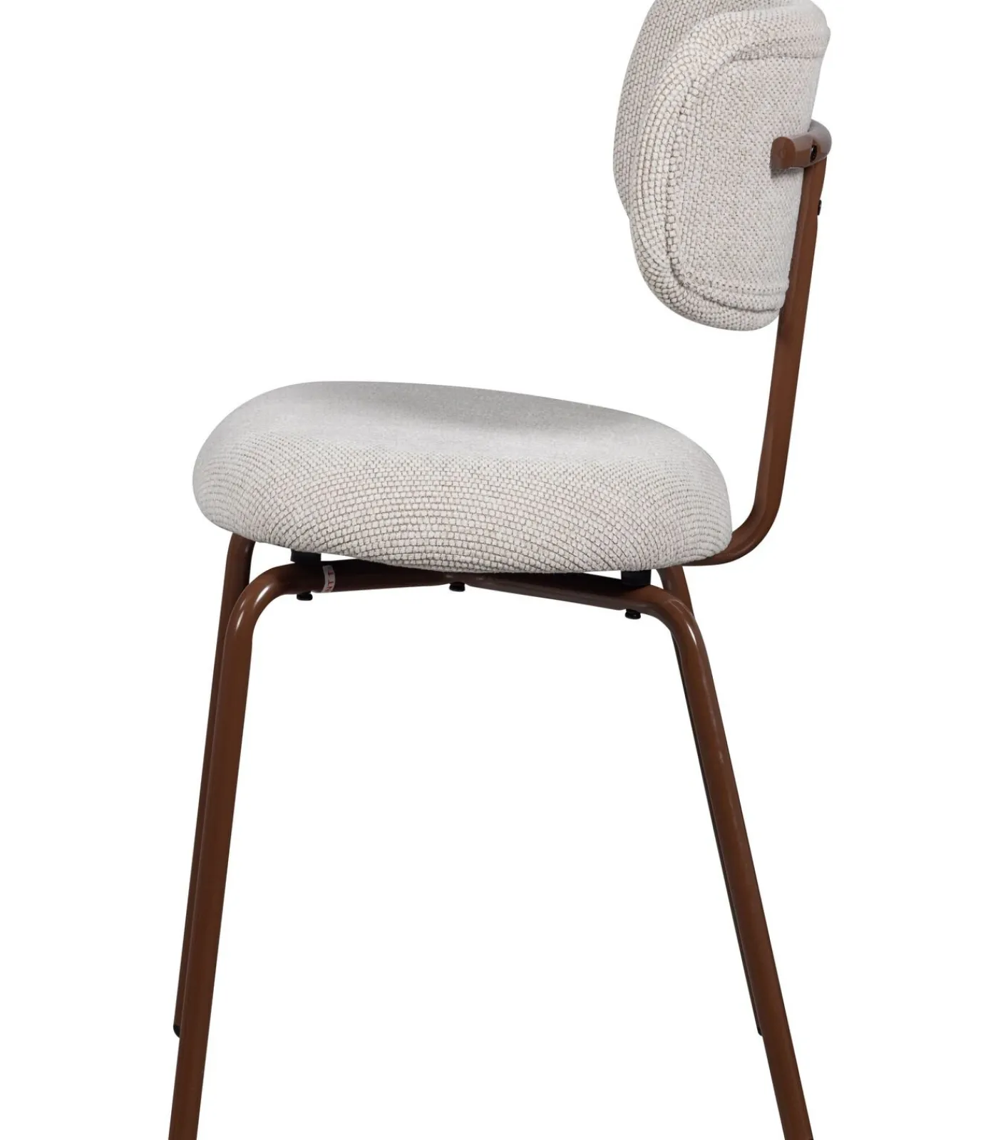 WOOOD Travis Eetkamerstoelen - Polyester - Off White - Set van 6