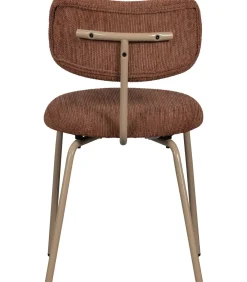 WOOOD Travis Eetkamerstoelen - Polyester - Bruin - Set van 6