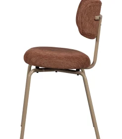 WOOOD Travis Eetkamerstoelen - Polyester - Bruin - Set van 6