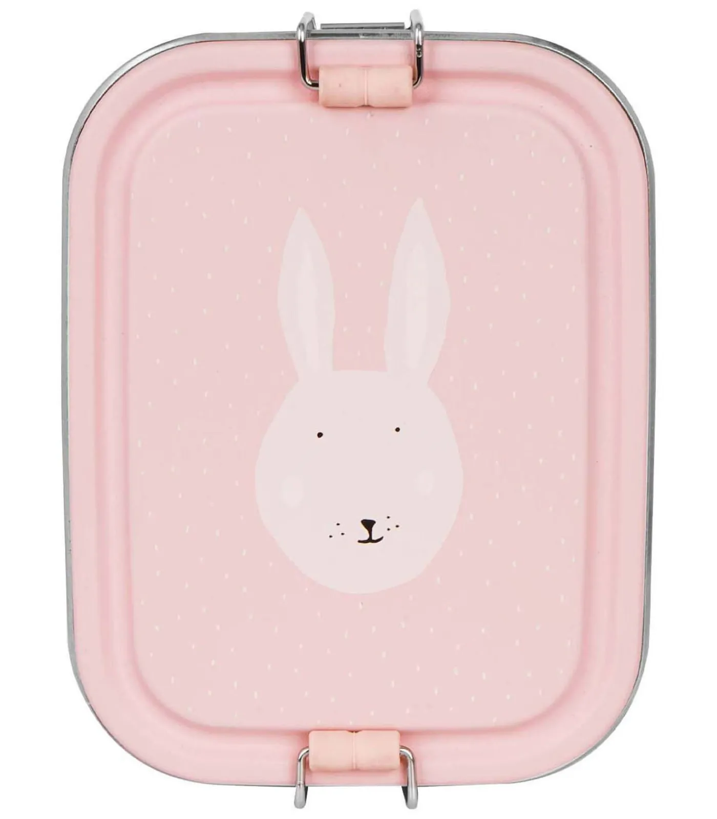 Trixie lunchbox klein - roestvrijstalen brooddoos voor kinderen - Mrs. Rabbit - roze