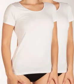 DAMES Bamboo basics T-shirt KATE Set van 2