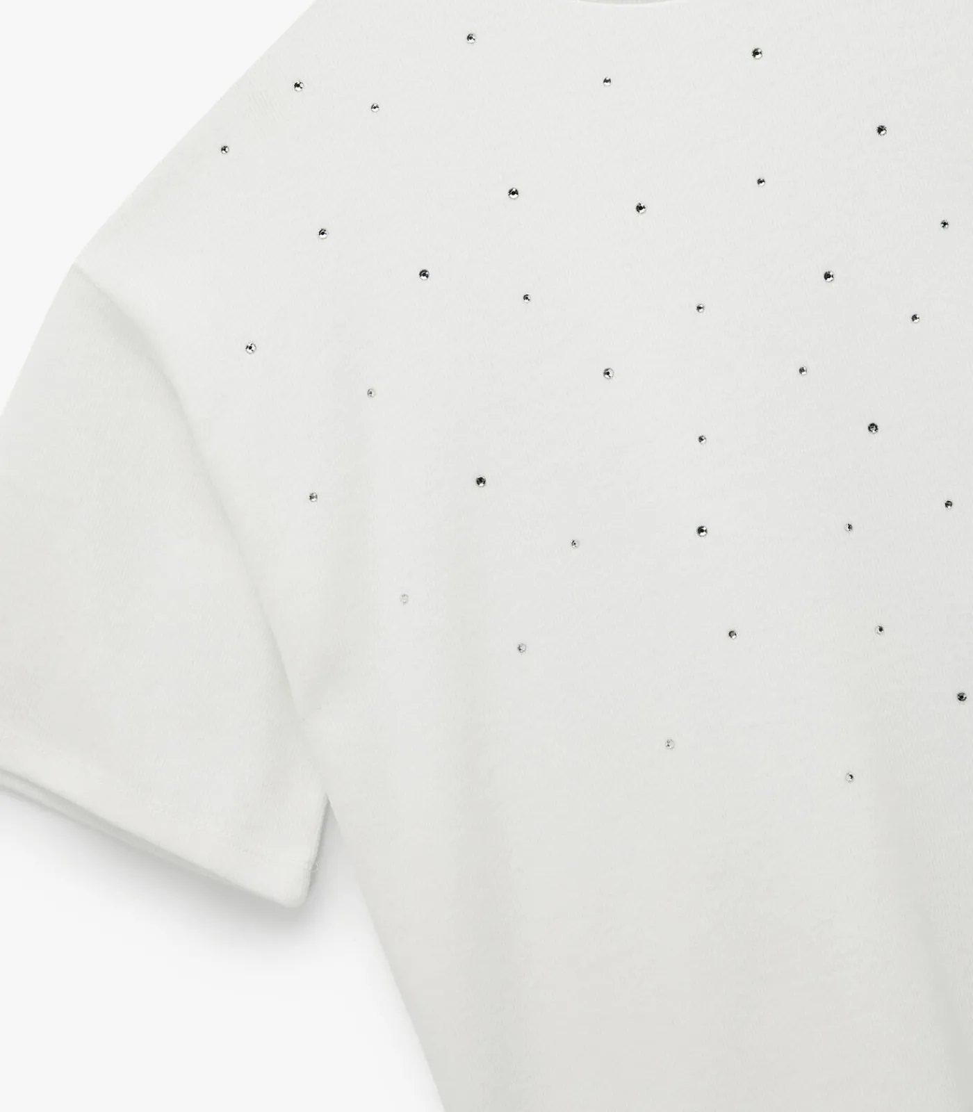 Outlet T-shirt Korte Mouwen Ronde Hals Met Strassdetail DAMES T-Shirts & Tops