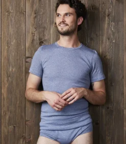 Best t-shirt ronde hals basic cotton 1-1 rib jeans Heren Tops & Shirts