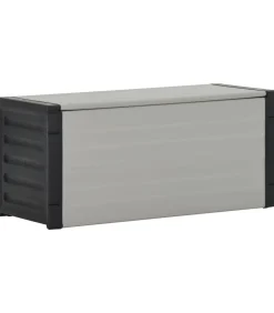 vidaXL Tuinafvalbak 85x34x40 cm grijs