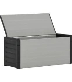 vidaXL Tuinafvalbak 85x34x40 cm grijs