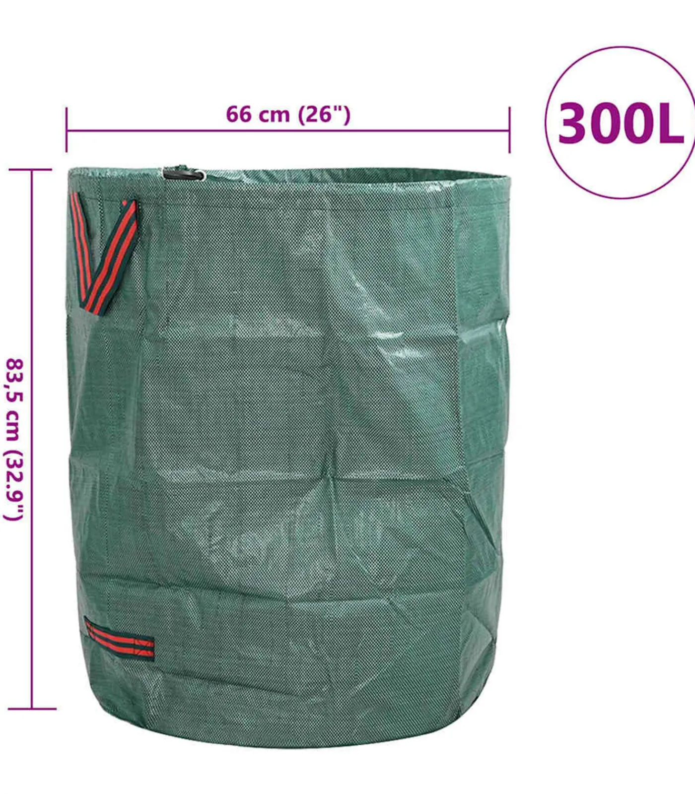 Discount Tuinafvalzakken 4 pcs Groen 66 x 66 x 83.5 cm Polypropyleen Manden En Bakken