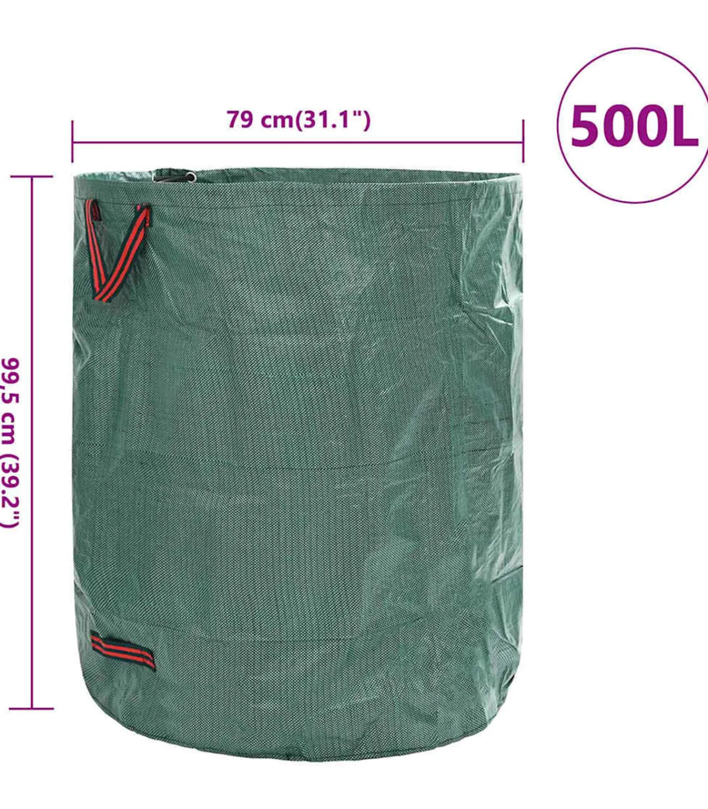 Best Tuinafvalzakken 12 pcs Groen 79 x 79 x 99.5 cm Polypropyleen Manden En Bakken
