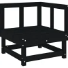 vidaXL Tuinhoekbank massief grenenhout zwart