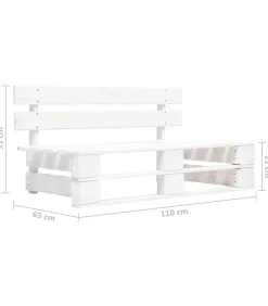 Best Tuinmiddenbank pallet geïmpregneerd grenenhout wit Tuinmeubelen