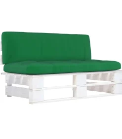 vidaXL Tuinmiddenbank pallet geïmpregneerd grenenhout wit