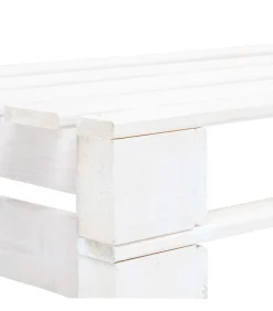 Outlet Tuinmiddenbank pallet geïmpregneerd grenenhout wit Tuinmeubelen