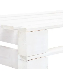 vidaXL Tuinmiddenbank pallet geïmpregneerd grenenhout wit