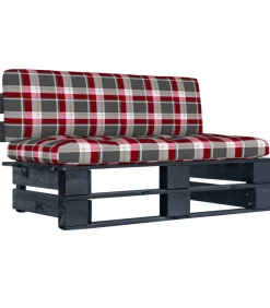 Tuinmiddenbank pallet zwart geïmpregneerd grenenhout Tuinmeubelen