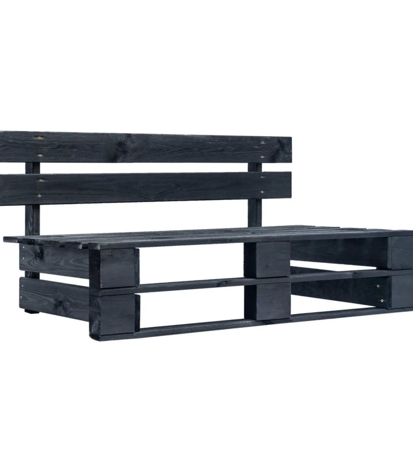 New Tuinmiddenbank pallet zwart geïmpregneerd grenenhout Tuinmeubelen