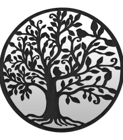 vidaXL Tuinspiegel rond 40x2,5 cm ijzer zwart