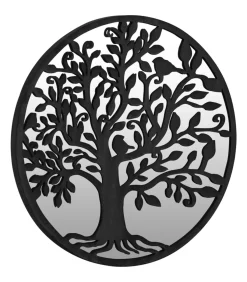 vidaXL Tuinspiegel rond 40x2,5 cm ijzer zwart