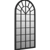 vidaXL Tuinspiegel 90x45 cm ijzer zwart
