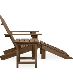 Hot Tuinstoel Adirondack voetenbank tafel massief vurenhout bruin Tuinmeubelen