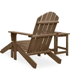 Hot Tuinstoel Adirondack voetenbank tafel massief vurenhout bruin Tuinmeubelen