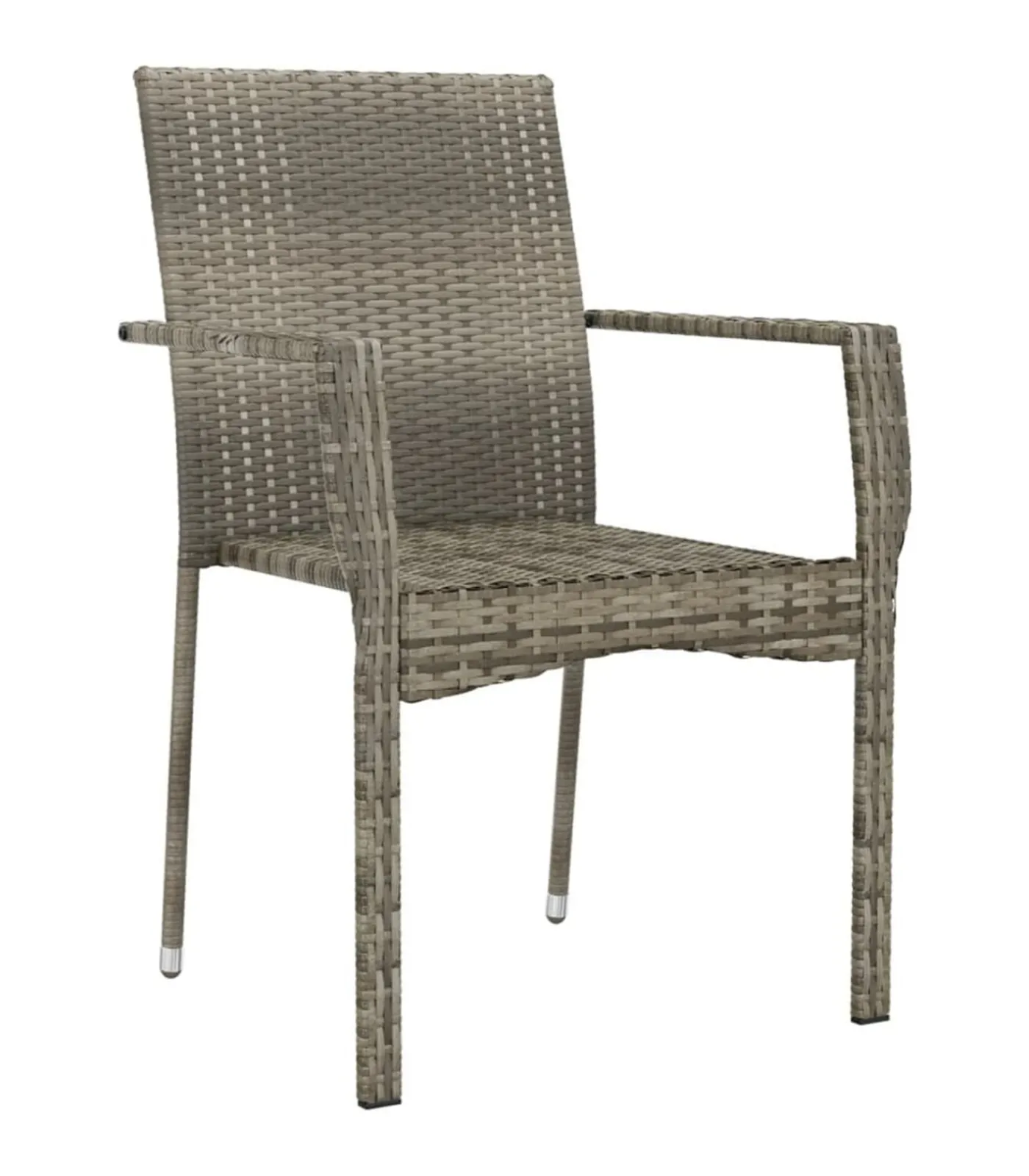 Hot Tuinstoelen 2 st met kussens poly rattan grijs Tuinmeubelen