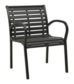 vidaXL Tuinstoelen 2 st staal en HKC zwart