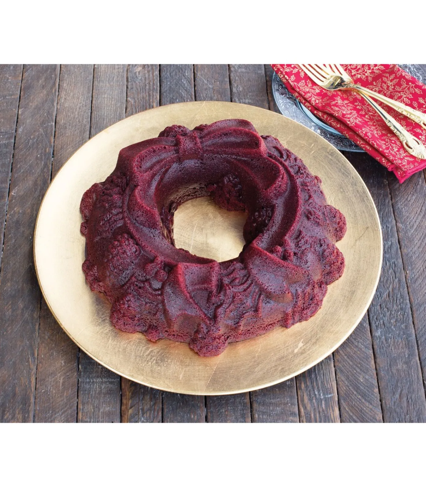 Online Tulband Bakvorm Holiday Wreath Zilver ø 29 cm / 2.1 liter Bakken