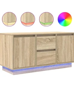 Tv-meubel met LED-verlichting 100x41x50 cm sonoma eikenkleurig Meubels