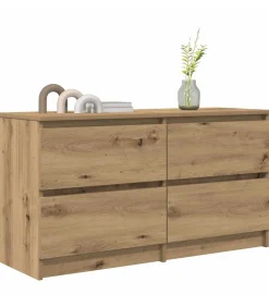 vidaXL Tv-meubel 100x35x54 cm bewerkt hout artisanaal eikenkleurig