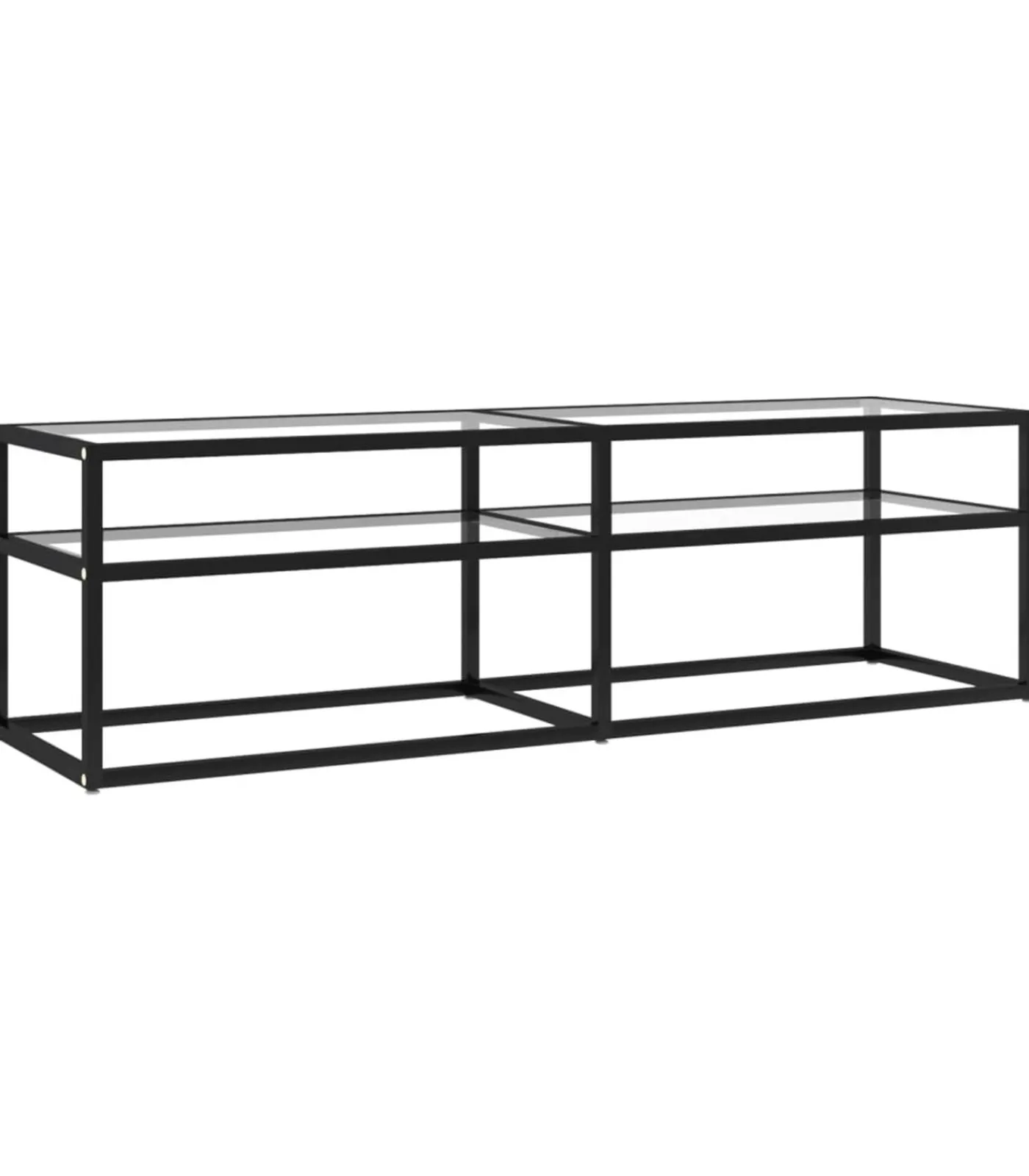 Best Tv-meubel 140x40x40,5 cm gehard glas transparant Meubels
