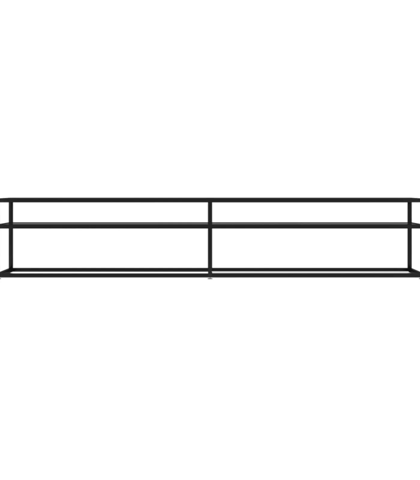 Tv-meubel 220x40x40,5 cm gehard glas zwart Meubels