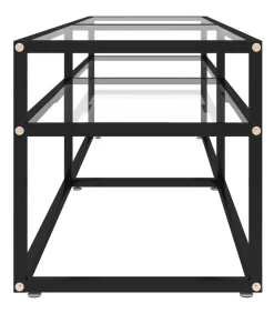 vidaXL Tv-meubel 160x40x40,5 cm gehard glas transparant