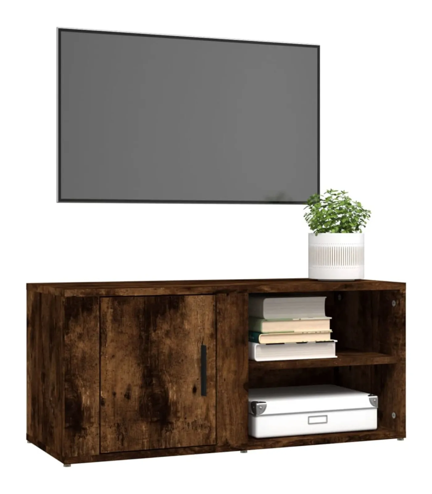vidaXL Tv-meubels 2 st 80x31,5x36 cm bewerkt hout gerookt eikenkleurig
