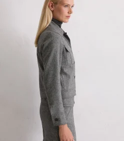 DAMES Marc O'Polo Tweed jasje relaxed cropped
