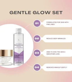 Best Tweefasige make-up verwijderaar + hyaluronzuur en collageen dagcrème Gezicht Sets