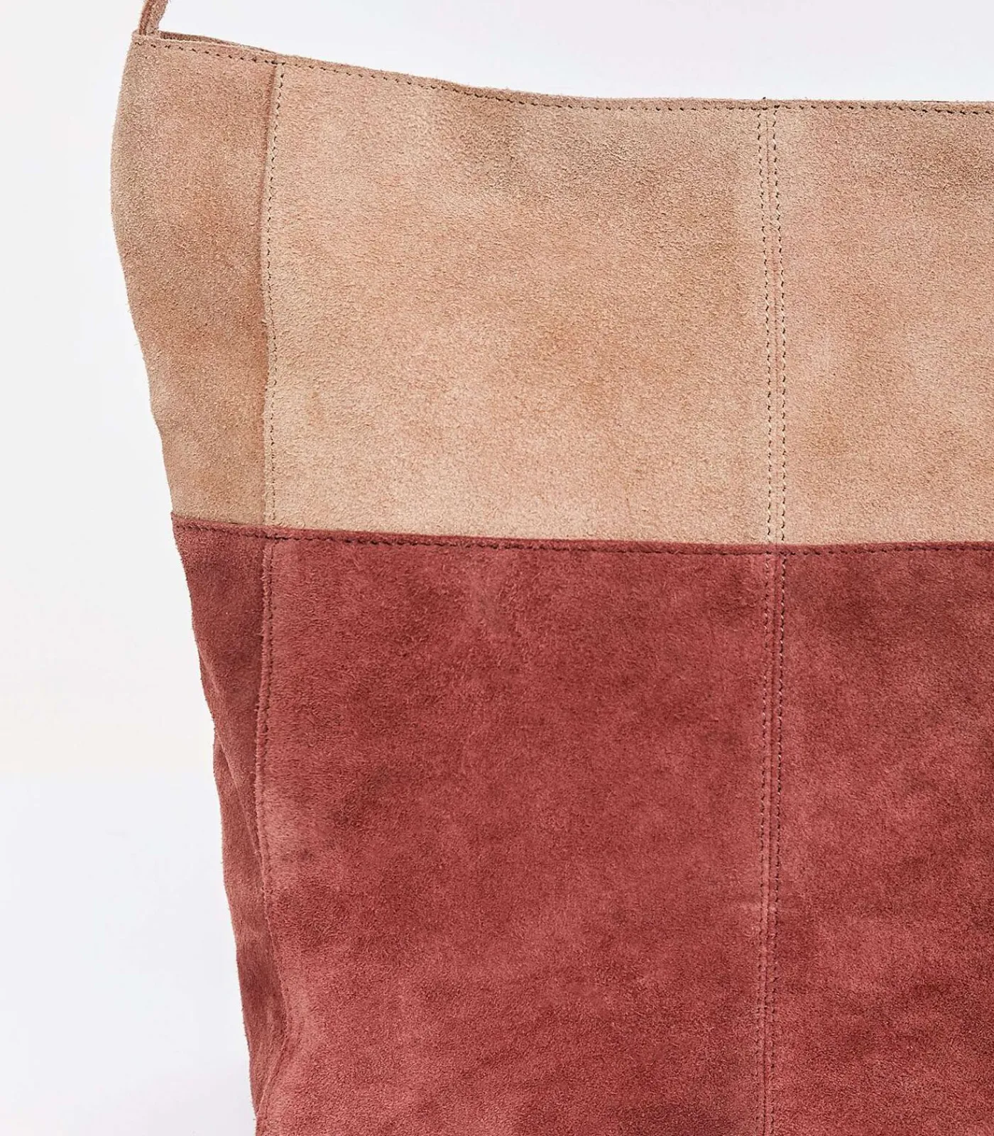 DAMES La Fiancée Twee-kleurige suède schoudertas CLOVER